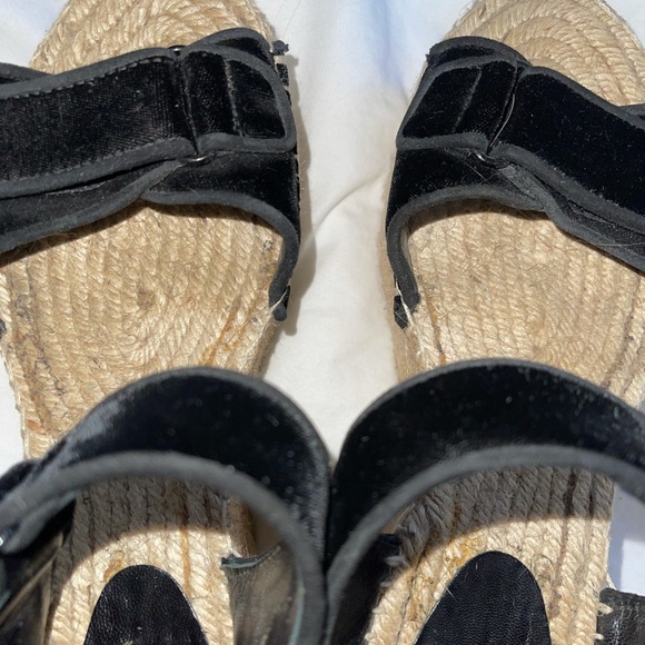 Authentic Celine black velvet platform espadrille - Picture 13 of 14